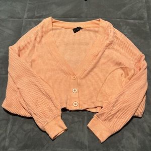 Urban Outfitters (Out From Under) Coral Button Sweater